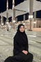 One-Piece Prayer Dress with Ready Shawl Black - 3
