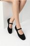 Stoned Black Mary Jane Ballerinas ✨   Crystal Stone Detailed Single Strap Stylish Women's Ballerina Shoes for Daily Events - 8