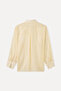 Women's Yellow Lyocell Blend Oversize Long Sleeve Shirt - 6