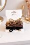 Mixed Color 4-Piece Rubber Buckle Set with Ribbon Detail