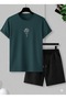 Men's Vibes Printed T-Shirt and Shorts Top and Bottom Set - 2