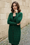 Patterned Cardigan N3290 Emerald Green
