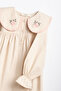 Girl's long-sleeved embroidered button-down party dress - 3