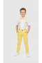 Boy's Pants Short Sleeve Shirt and Bow Tie Suspender Set April 23 Show Outfit-Special Occasions