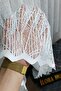 Premium Ecru Broken Glass Design Tulle Curtain with 1/3 Fold Pleats - 4