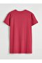 Burgundy Crew Neck Printed Women's Nightgown (S6) - 2