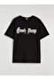 Black Crew Neck Printed Boys' T-Shirt (S6)
