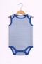 Baby Boys Sleeveless Shark Print Bodysuits – Pack of 3 - 4