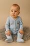 Unisex baby ribbed fabric elephant embroidered jumpsuit gk111