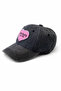 Vintage Look Denim Hat with Embroidery - Unisex Casual Baseball Cap - 2