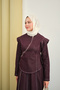 Women's Cross-Zipper Detailed Sewing Detail Skirt Suit Purple - 5