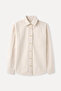 Women's Beige Oversize Floral Embroidered Jean Jacket - 4
