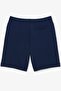 Mens Regular Fit Logo Cotton Shorts Men's Cotton Shorts Navy Blue - 3