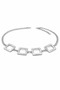 White Square Detailed Women's Waist Chain Metal Dress and Skirt Belt - 2