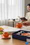 6 Piece Porcelain Pumpkin Model Cup Set with Lid (Colorful) - 2