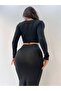 Black Buckle Connected Double Suit - 8