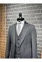 Slim Fit Swallow Collar Vest Suit - 2
