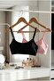 2 Pieces of Cotton Bustier Bralet with Rope Straps and Removable Pads - Athlete Half Tank Top - 7