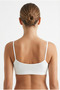 2 Pieces of Cotton Bustier Bralet with Rope Straps and Removable Pads - Athlete Half Tank Top - 3