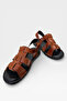 Men's Genuine Leather Summer Lightweight Casual Shoes Sandals Taba - 3