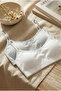 2 Pieces of Cotton Bustier Bralet with Rope Straps and Removable Pads - Athlete Half Tank Top - 8