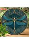 20x20 [Vintage Dragonfly Art] Vintage 8x8 Inch Round Aluminum Dragonfly Wall Art Sign, 1pc | 2D Flat - 2