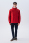 Men's Red Embroidered Hooded Raincoat - 6