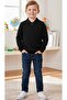 Boy's Half-Zip Black Knitwear Sweater 6/14 Years