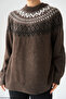 Patterned Brown Sweater