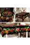 Rectangle-152X305Cm 1 Piece, Vibrant Mexican Style Colorfulful Flower Tablecloth + 4 Pieces of Self- - 3