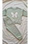 Girl's Butterfly Embroidered Cotton Double Set with Ruffle Detail - 4