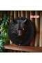 Round 20X20CM 2D Flat, 1pc Gothic Wolf Portrait Metal Tin Sign - Fiery Eyes, Rustic Aluminum Wall Ar - 5