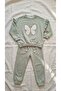 Girl's Butterfly Embroidered Cotton Double Set with Ruffle Detail