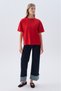 Women's Dark Indigo Straight Fit Jean Pants with Cuff Detail