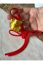 Lucky Red String Golden Cat Keychain 🐱 ✨