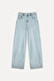 Women's Indigo Wide Leg Jean Pants - 4