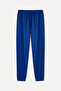 Women's Dark Blue Modal Blend Elastic Waist Jogger Pants - 5