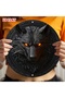 Round 20X20CM 2D Flat, 1pc Gothic Wolf Portrait Metal Tin Sign - Fiery Eyes, Rustic Aluminum Wall Ar - 6