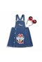 Girl's Denim Gilet Dress with Hair Accessories - 2