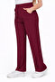 Burgundy Lycra Velcro Closure Women's Palazzo Trousers - 5