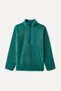 Men's Green Comfort Fit High Collar Plush Sweatshirt - 6