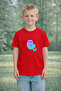 Children's Printed T-Shirt Unisex 100% Cotton Comfortable Fit Blue Cat Printed T-Shirt - 2