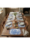 2-Person Baroque, Embroidered French Country 4-Piece Service Set (2 Placemat +2 Service Napkins) - 3