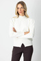 Women's Buttoned Shoulder Detailed Ecru Sweater 65331 - 3