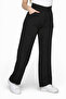 Black Lycra Velcro Closure Women's Palazzo Trousers - 3
