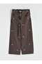Nevaa Collection Brown Girls' Jean Pants with Adjustable Elastic Waist