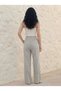 Gray Women's Muslin Palazzo Pants Wide Leg High Waist - 5