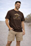 Mountain and Bicycle Printed Cotton Relaxed Fit Round Neck Unisex T-Shirt
