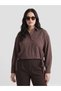 Trendlucky Oversized Women's Shirt with Lace-Up Detail - 2