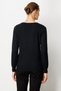 Women's V-Neck Black Sweater with Stones on the Front 65315 - 3